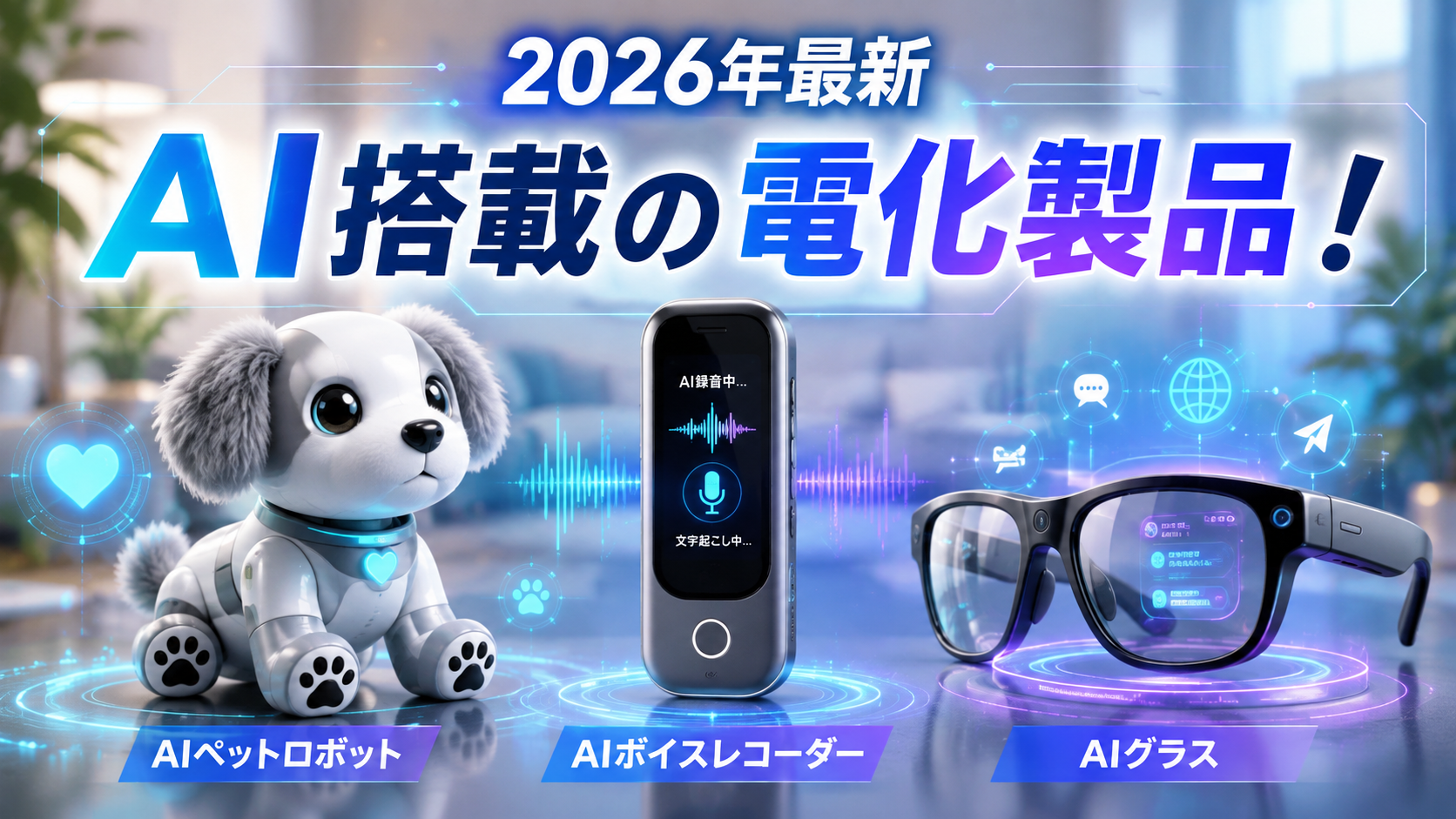 【2026年最新】AI搭載の電化製品を紹介！